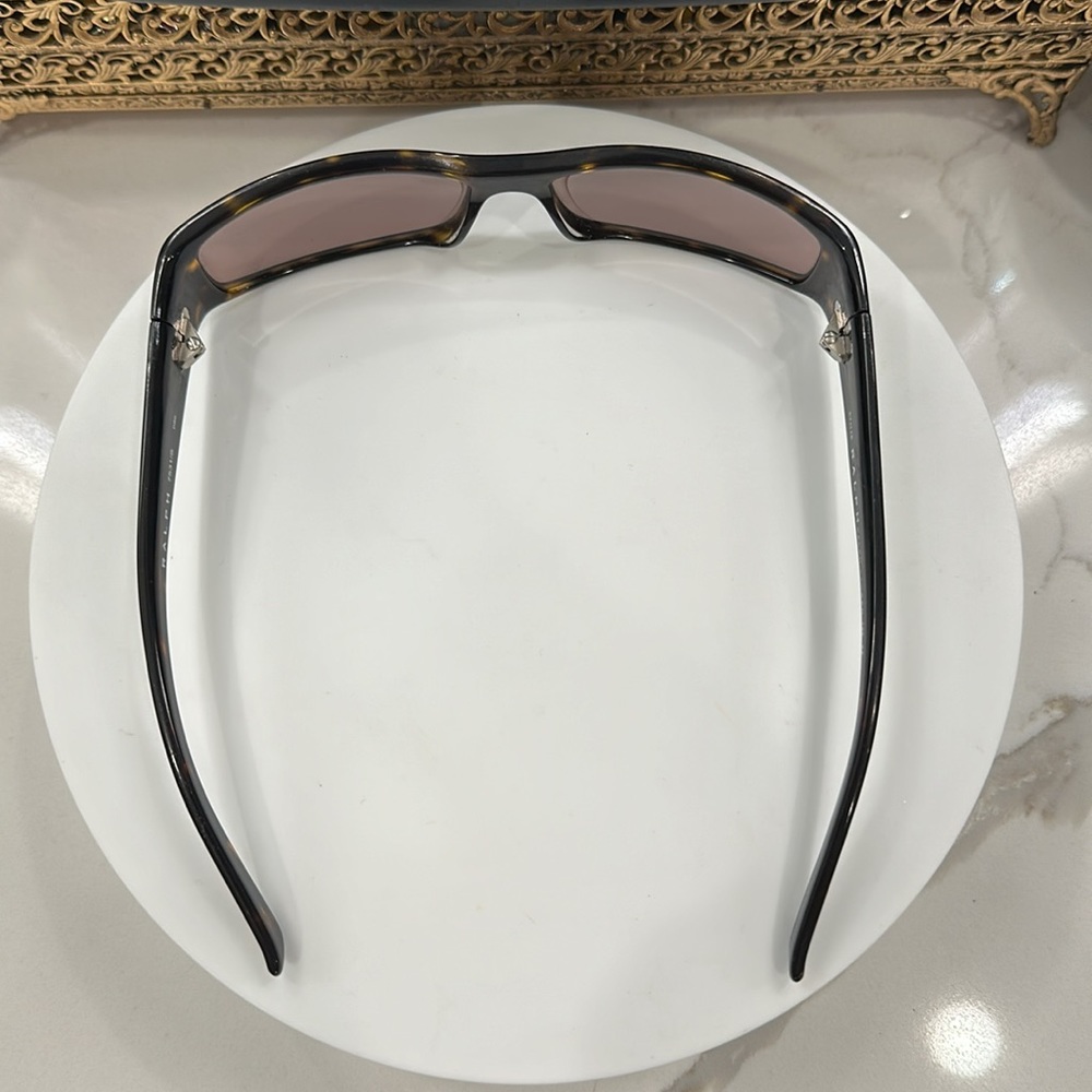 Ralph Lauren Brown/Amber Tortoiseshell Sunglasses EUC & RL Hard-Case EUC - Picture 11 of 17